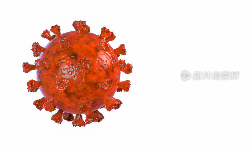 Covid - 19/ SARS /细菌/病毒细胞特写渲染图像。病毒细胞背景。